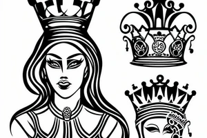 Queen chess piece tattoo idea