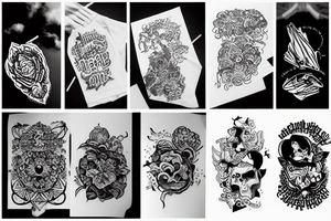 Black and white cloud tattoo idea