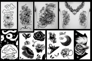 Cloud black and white and gray tattoo idea