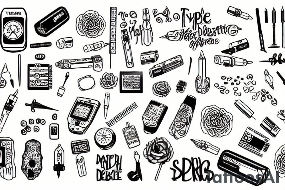 Type 1 Diabetic tattoo idea