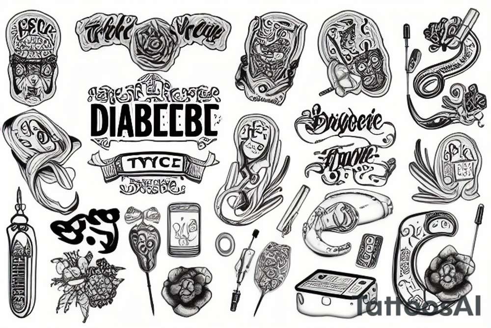 Type 1 Diabetic tattoo idea