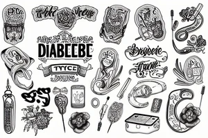Type 1 Diabetic tattoo idea