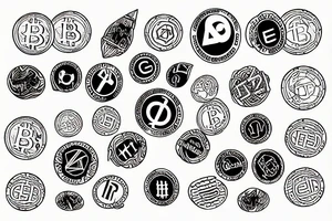 crypto currency girl tattoo idea