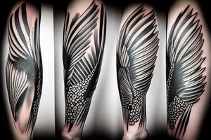 Magpie in flight tattoo idea