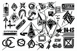 Encrypted message that is quantum safe, minimalistic. tattoo idea