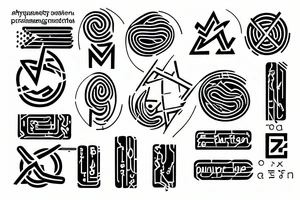 Encrypted message that is quantum safe, minimalistic. tattoo idea