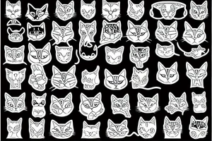 lots of cats tattoo idea