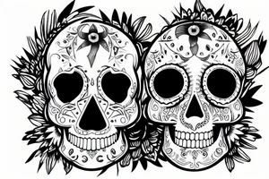 Skull tattoo idea
