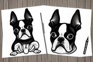 boston terrier tattoo idea
