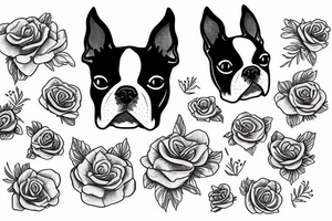 boston terrier tattoo idea