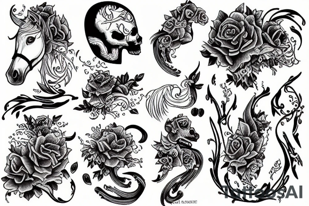 Death on a white horse tattoo idea
