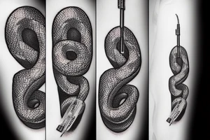 Type 1 Diabetic snake syringe tattoo idea