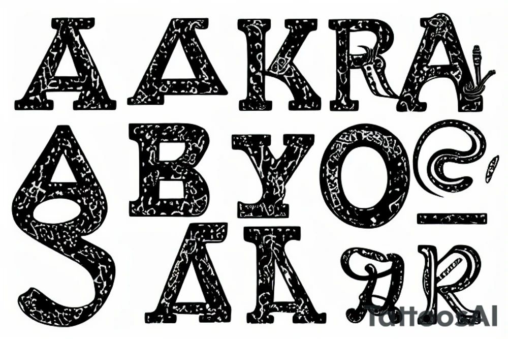 Letter A tattoo idea