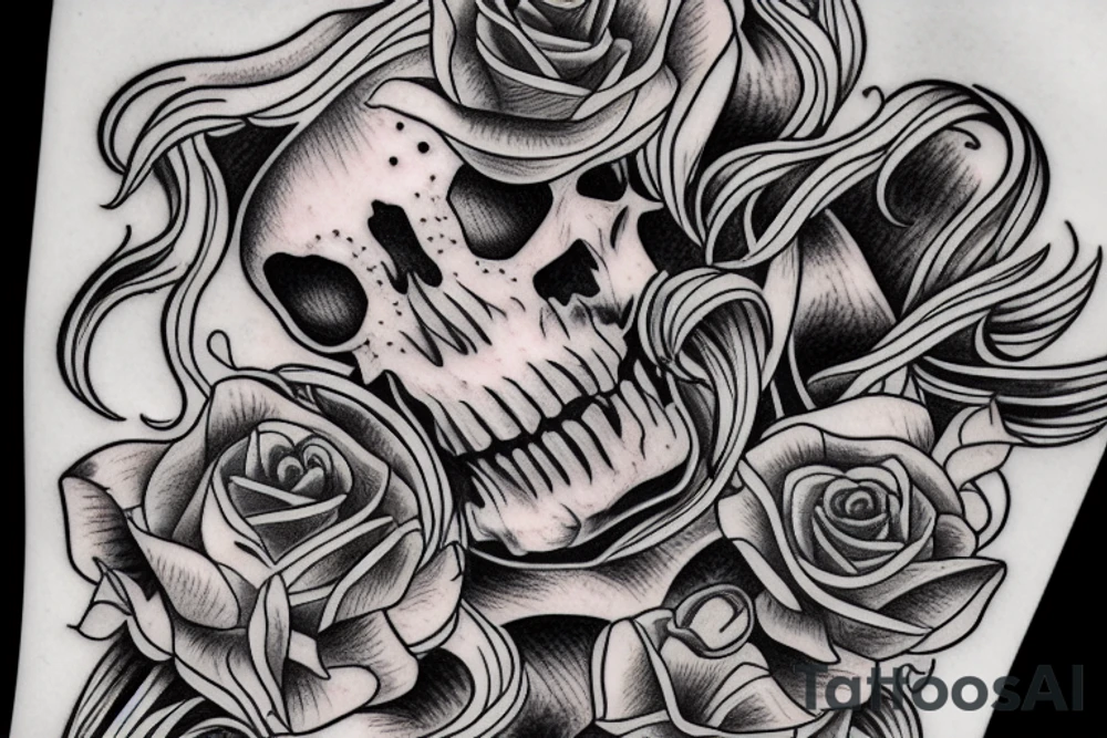 Death with a scenter on a white horse tattoo idea