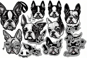 boston terrier tattoo idea