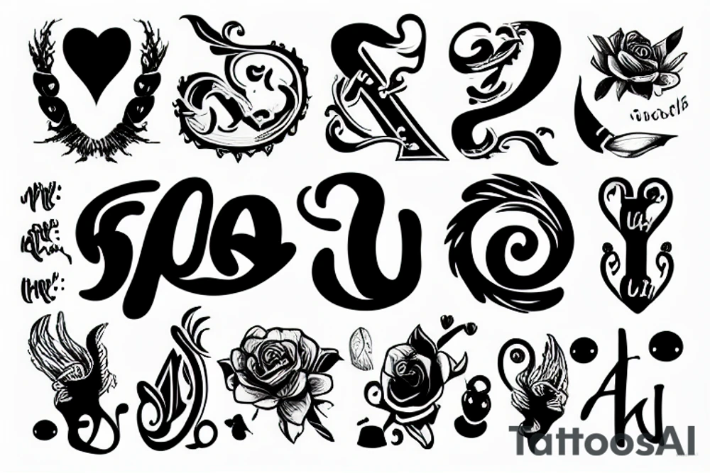 Letter Ü tattoo idea