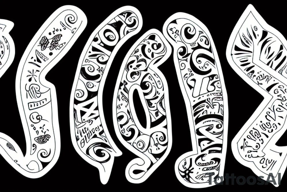 Letter Ü tattoo idea