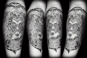 a bear growling tattoo idea