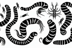 Centipede crawling tattoo idea