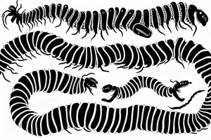 Centipede crawling tattoo idea