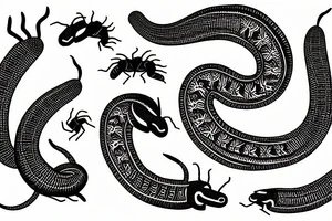 Centipede crawling tattoo idea