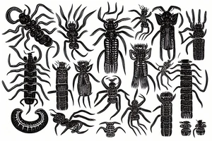 Centipede crawling tattoo idea