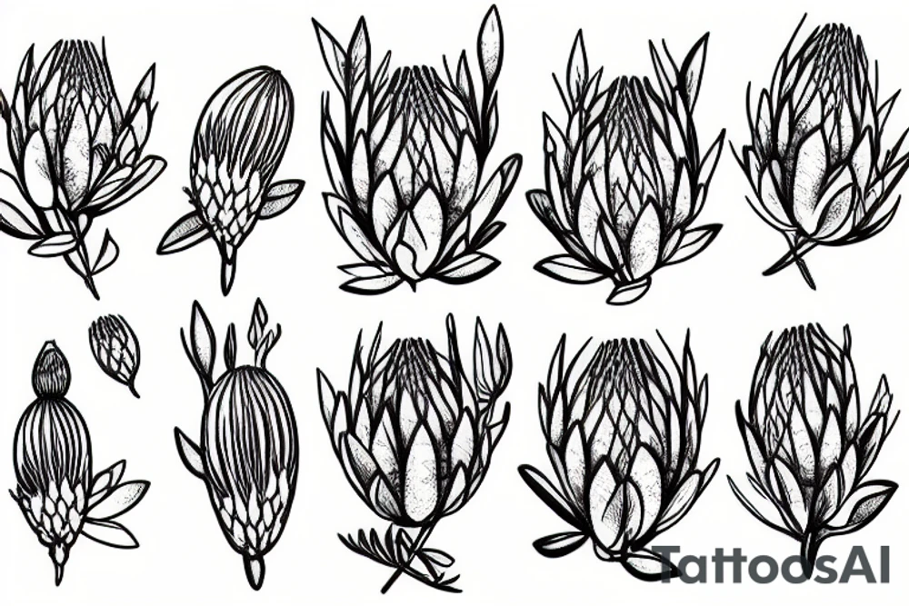 protea tattoo idea