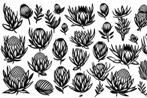 protea tattoo idea
