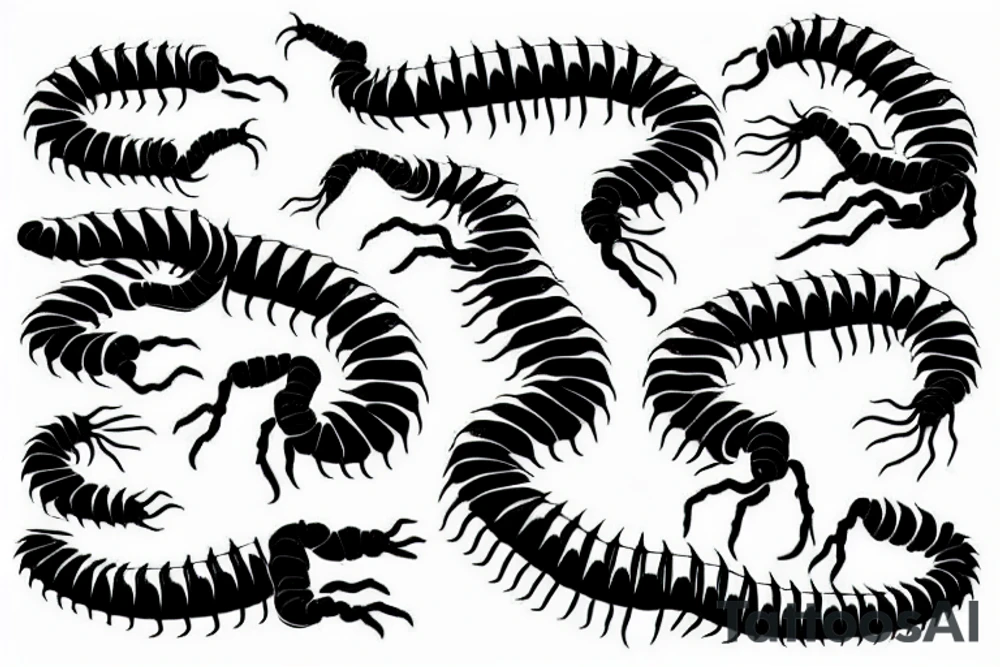 Centipede crawling tattoo idea