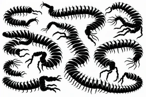 Centipede crawling tattoo idea