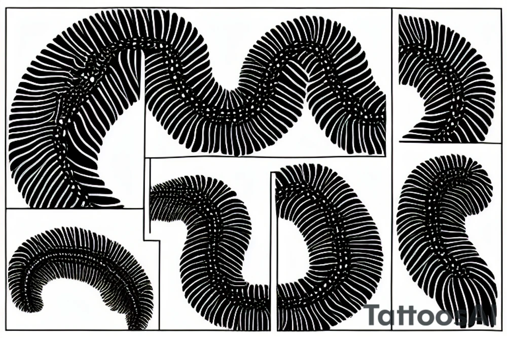 Centipede crawling tattoo idea