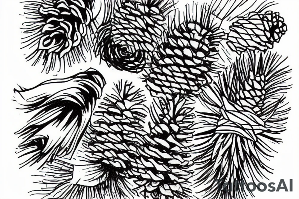 A pine cone. The sun is surrounding it tattoo idea