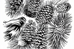 A pine cone. The sun is surrounding it tattoo idea