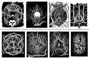 landscape of dim carcosa tattoo idea