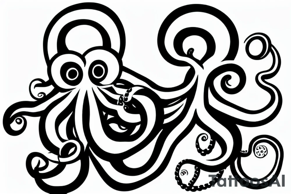 Octopus playing chess tattoo idea