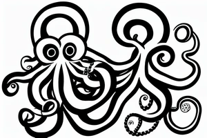 Octopus playing chess tattoo idea