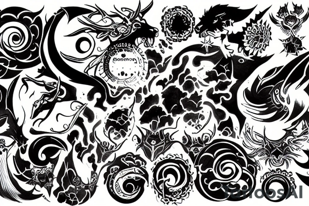 celestial bull tattoo idea