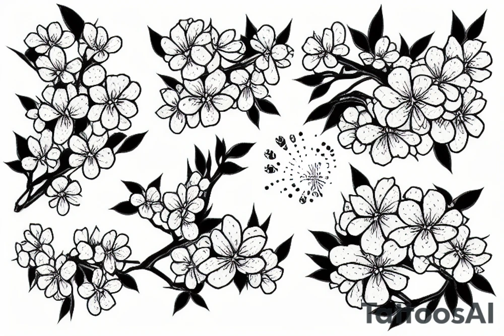 Japanese cherry blossom tattoo idea