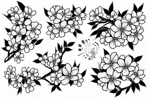 Japanese cherry blossom tattoo idea