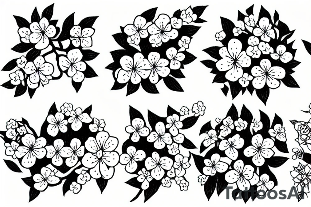 Japanese cherry blossom tattoo idea