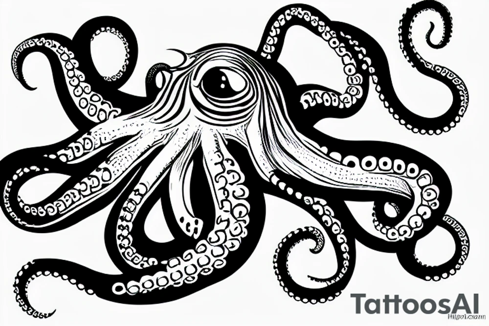 Octopus playing weiqi tattoo idea