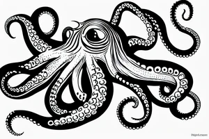 Octopus playing weiqi tattoo idea