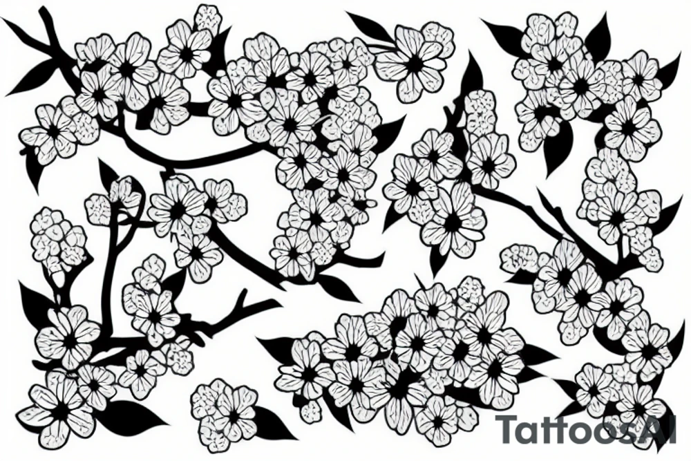 Japanese cherry blossom tattoo idea