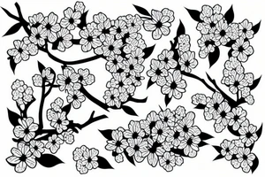 Japanese cherry blossom tattoo idea