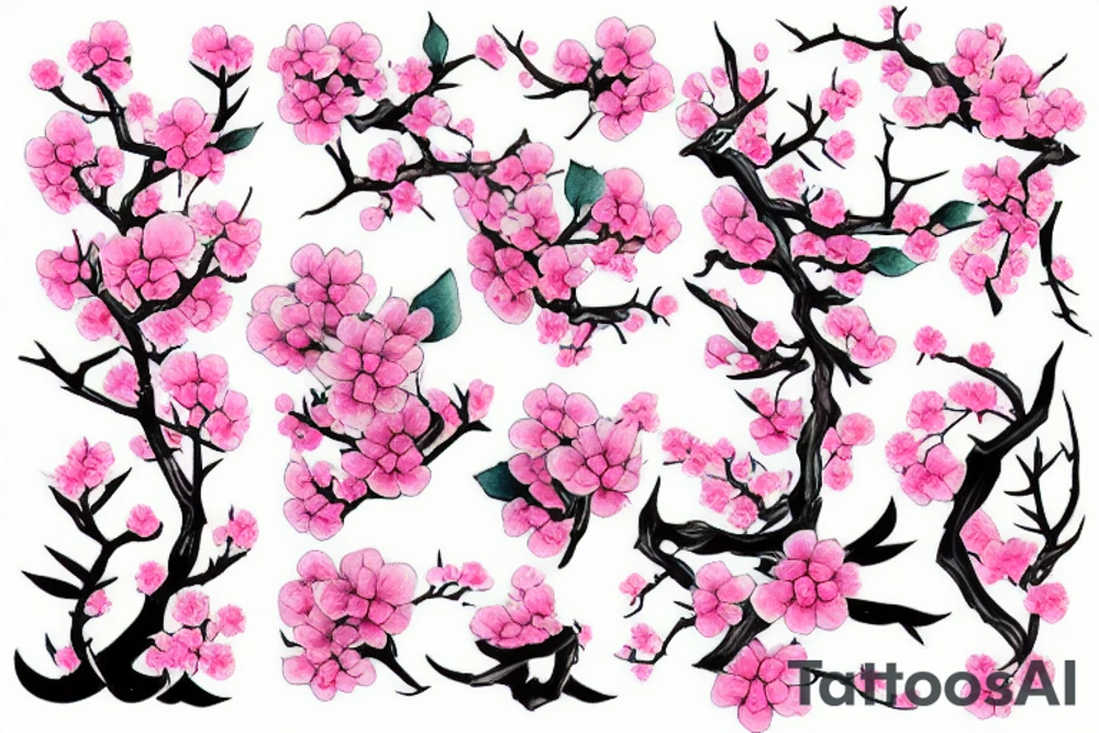 Japanese cherry blossom tattoo idea