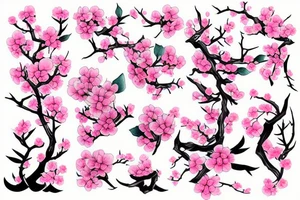 Japanese cherry blossom tattoo idea