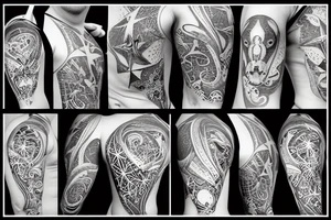 bull in stars tattoo idea