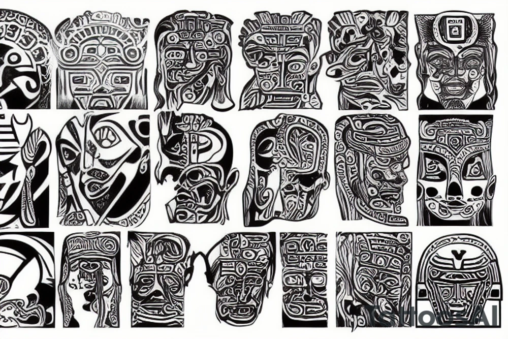 aztec god tattoo idea