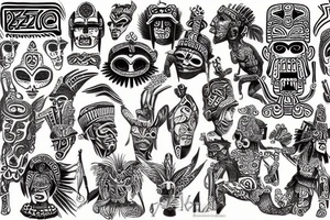 aztec god tattoo idea