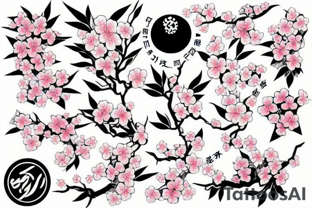 Japanese cherry blossom tattoo idea